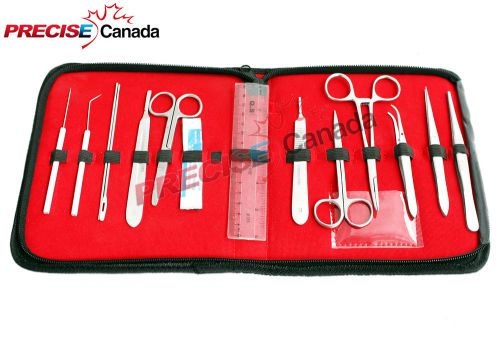 34 PCS DISSECTION DISSECTION ANATOMY MEDICAL STUDENT KIT+SCALPEL BLADES #15,#20