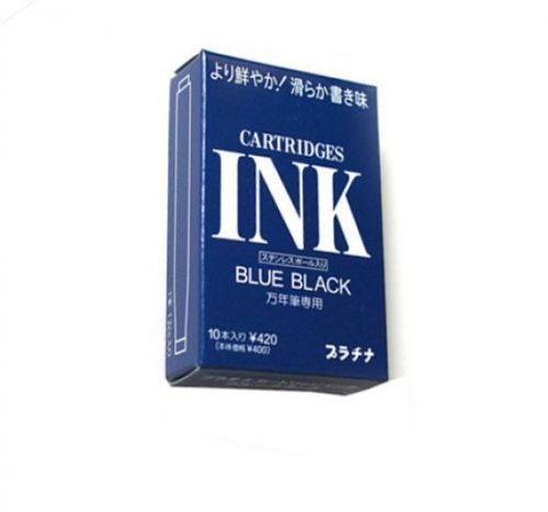 Platinum Refills Blue-Black 10 Pack Fountain Pen Cartridge - SPSQ-402