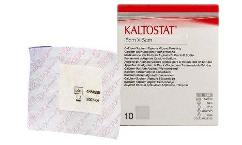 Kaltostat Calcium-Sodium Alginate Wound Dressing 5cm x 5cm - Pack of 10