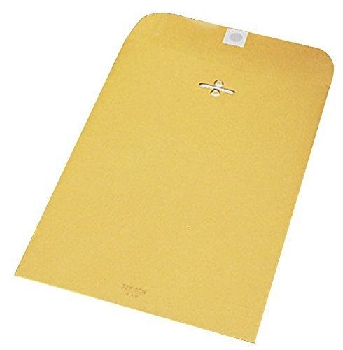 School Smart 28 lb Kraft Envelopes with Clasps and Gummed Flaps - 6 in x 9 in -