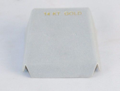 Lot of 100 Earring Gift Box Inserts, 14K Gold Imprint, Light Gray, 1.75” x 1.5”