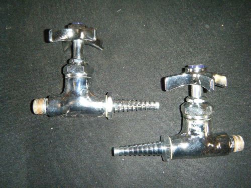 T&amp;S BL-450-01 straight stop with sevated Hose tip GAS valve faucet 2ct lot