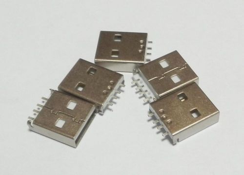 5pcs usb type-a short 4pin male connector hw-uam-12 for sale