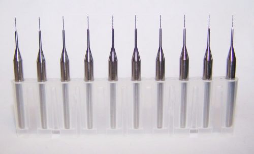 (10) -  0.25mm (.0098&#034;) PCB Drills - NEW Kyocera made in USA