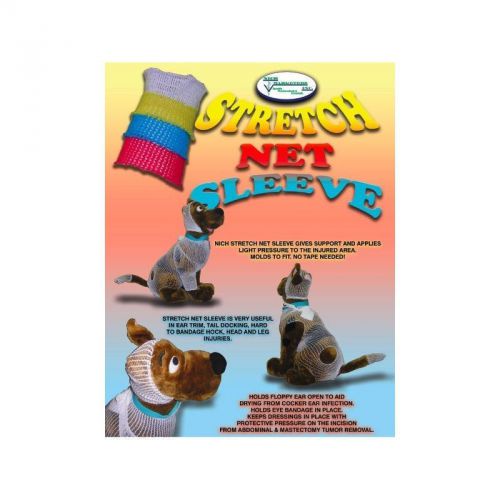 Stretch Net N84 Red 3.5&#034;x10 yd IV Leg Bandage Dog Canine Ear Trim Tail Docking