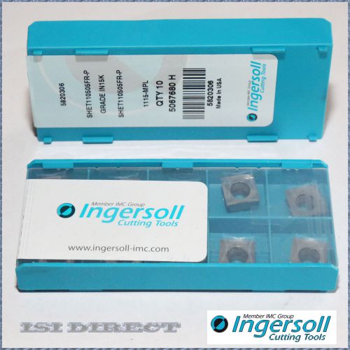 SHET 110505FR-P IN15K INGERSOLL *** 10 INSERTS *** FACTORY PACK ***