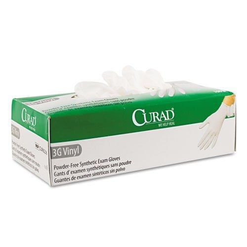 Maxi-aids curad powder-free 3g vinyl exam gloves- large -box of 100 for sale