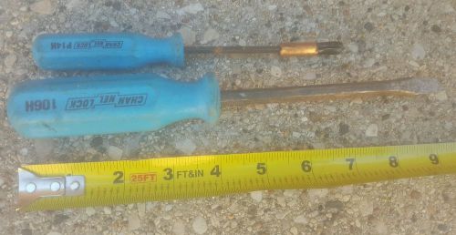 2 TWO Vintage Channellock Flat Screwdriver style No. 106H &amp;  P14H w/ screw grip
