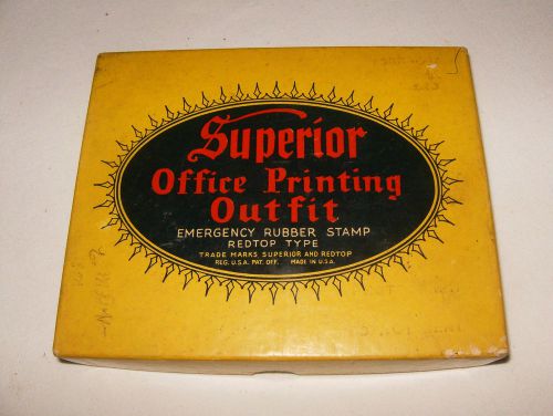 Vintage Superior Office Printing Rubber Stamp Making Kit VG