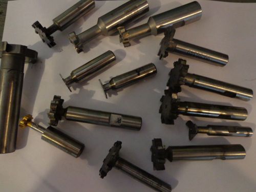 CARBIDE TIPPED AND SOLID KEYSEAT CUTTER LOT OF 14