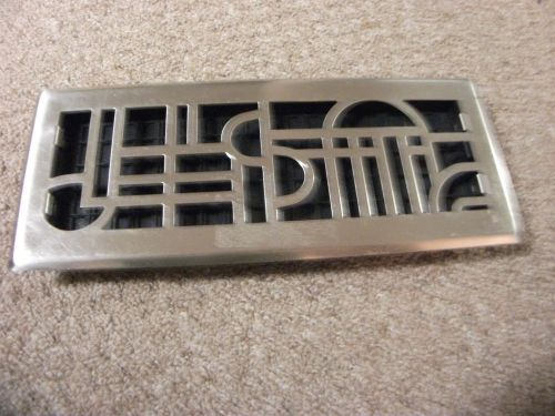 Decor grates adh410-nkl 4x10 art deco steel plated nickel for sale