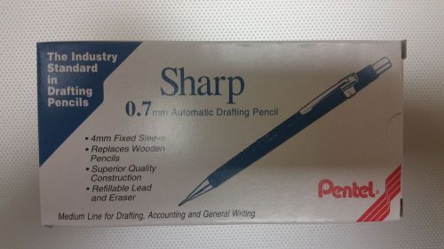(12) Pentel Sharp 0.7mm Mechanical Drafting Pencils, Blue Barrel, NEW