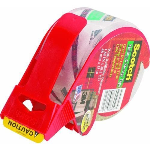 3M 3650S-RD Box Sealing Tape (Pack of 6)