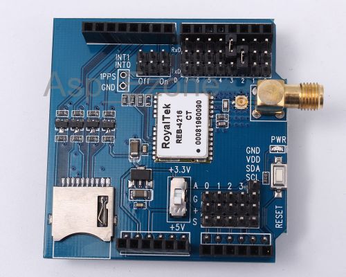 Gps shield receiver with sd card socket uart 5v for arduino suit normal antenna for sale