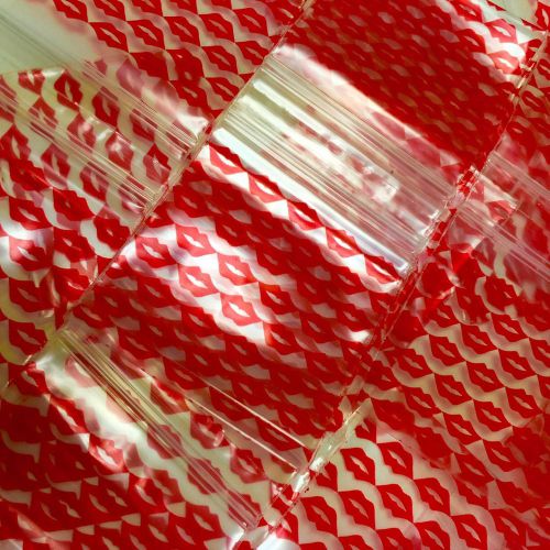 2020 2&#034; x 2&#034; ziplock plastic bags baggies 200 2.5mil red lips guarantee quality for sale