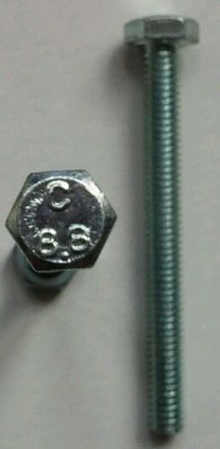 M6 - 1.00 x 45 mm (ft) coarse class 8.8 hex cap screw (bolt) zinc plated (100) for sale