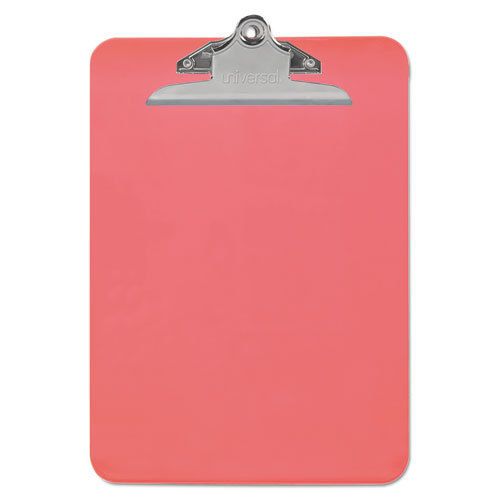 Plastic Clipboard with High Capacity Clip, 1 Capacity, 8 1/2 x 12, Red
