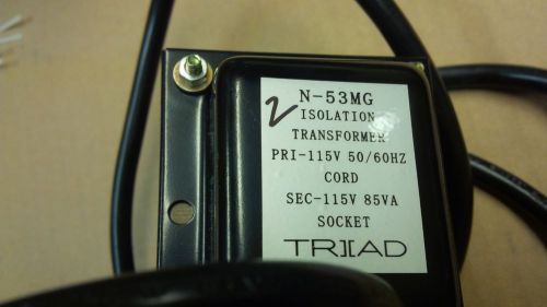 Triad Magnetics N-53M Power Transformers 85VA 115/115V 0.74A Isolation