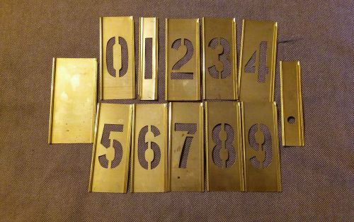 Vintage 1/2&#034; Reeses Interlocking Lockedge Adjustable Brass Stencils Numbers #2