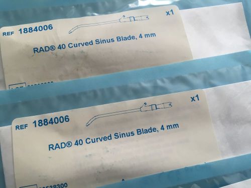 x1. Medtronic Ref: 1884006 RAD 40 Curved Sinus Blades, 4mm x 11cm