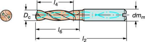 SANDVIK COROMANT R840-0952-30-A1A 1220 Coolant Fed Drill,Bore 0.3748,OAL 3.5039