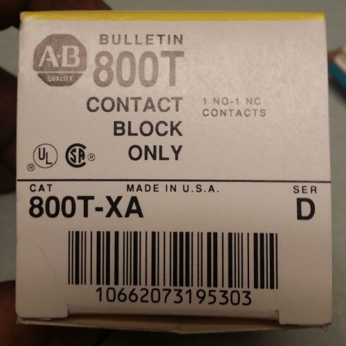 Allen Bradley 800T Contact Block &#034;NEW&#034;