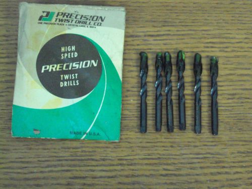6 NEW IN PACKAGE PRECISION TWIST DRILL PILOTED DRILL BITS .1719 X .1270 M42 HSS