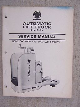 1968 eaton yale towne automatic lift truck service manual rp 4000 6000 pounds k for sale