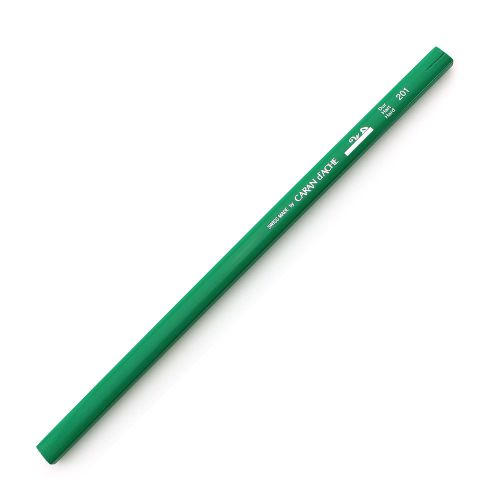 Caran d&#039;ache long carpenter&#039;s pencil, green, hard lead for sale