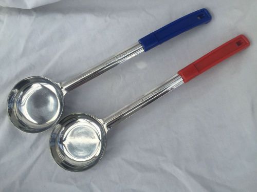 4 oz Stainless Steel Solid Portion Controller Spoodle Utensil SET - REd/Blue