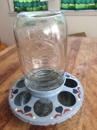 Small Quart Pepsi Cola  &amp; Mason Golden Harvest  JAR with Chicken Feeder / water