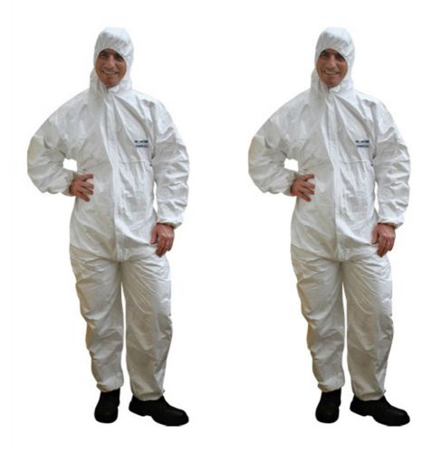 2 pairs frontier disposable overalls white cv001 type 5 &amp; 6 size small for sale