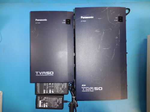 Panasonic KX-TDA50 Hybrid IP-PBX  &amp; KX-TVA50 Voice Processing System Lot of 2