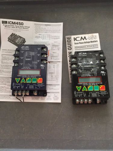 ICM CONTROLS ICM450 3 PHASE VOLTAGE MONITOR WITH 25-FAULT MEMORY