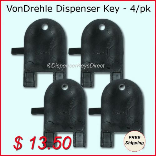 VonDrehle Dispenser Key for Paper Towel &amp; Toilet Tissue Dispensers - (4/pk.)