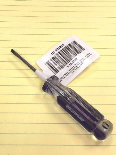 Pocket Screwdriver, WESTWARD, SLOTTED, 1/8&#034; X 2&#034;, Overall Length 4-5/8&#034;