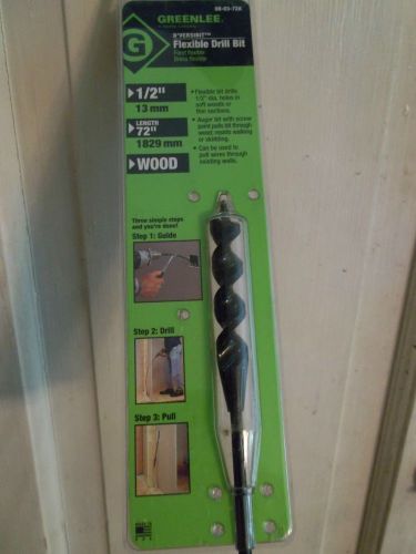 Greenlee 08-03-72a d&#039;versibit flexible drill bit 1/2&#034; auger bit  72&#034; new for sale