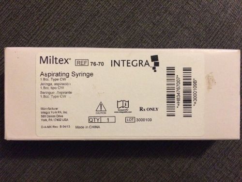 Miltex C-W Type Aspirating Syringe 76-70 USG
