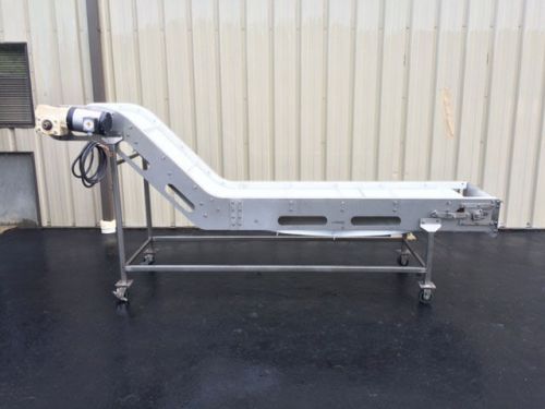Omni 24&#034; w x 132&#034; l sanitary incline cleated belt conveyor, z style conveyor for sale