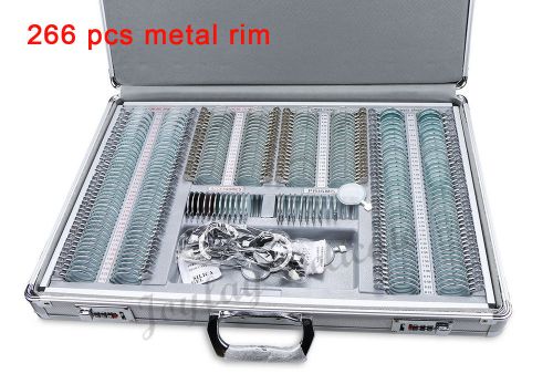 266 pcs trial lens set metal rim +1 pc trial frame + aluminum case for sale