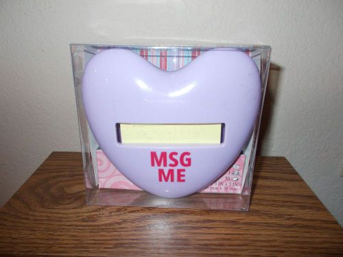 NEW Post It 2 Tone MSG ME Heart Note Dispenser Free Priority Ship!