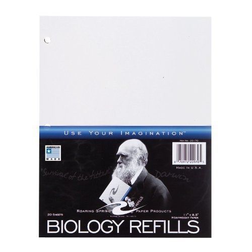 Roaring Spring Biology Filler Paper, 11 x 8.5 Inches, 20 Sheets (20170)