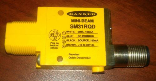 Banner SM31RQD Mini Beam Photoelectric Sensor Receiver