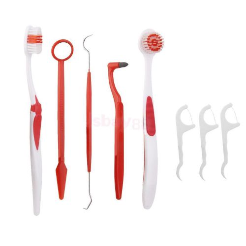 8pcs dental oral tool set kit dentist teeth clean hygiene picks mirror probe for sale