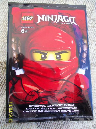 Lot of 5 lego ninjago special edition cards NEW,sealed
