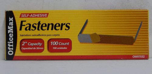 Office Max Self-Adhesive Fasteners, 2 inch &#034;, 100 count