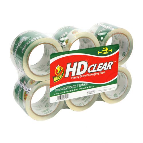Duck brand hd clear high performance packaging tape, 3-inch x 54.6-yard, clear for sale