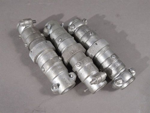 LOT of 3 Mated Cannon Connectors WK-5-21C-1/2