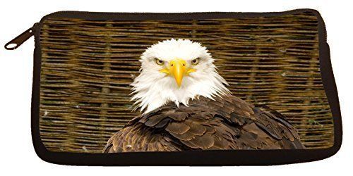 Washable Cosmetic Cell Phone Pencil Case Bag (Eagle Design) by BlueBerry Design
