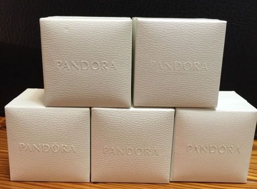 5 LOT AUTHENTIC PANDORA CHARM RING EMPTY BOXES NEW 2X2 INCHES WITH CUSHION